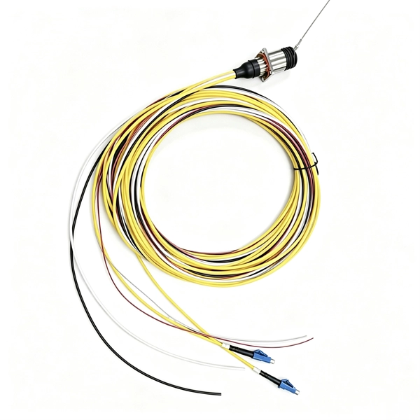 How many wires are output from the secondary distribution box 